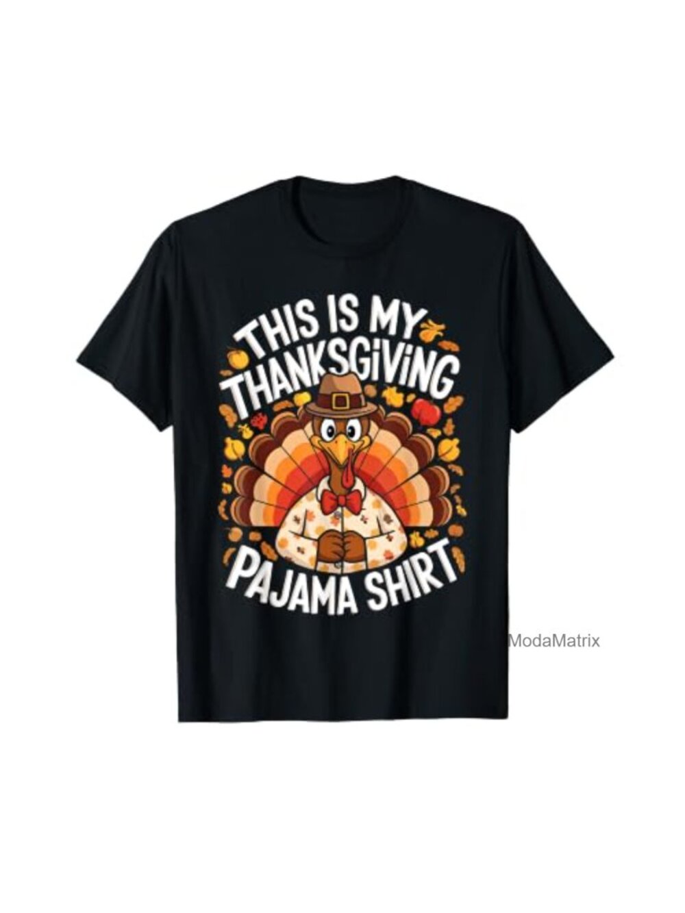 Funny Thanksgiving Pajama Shirt V-Neck Classic Fit Tee